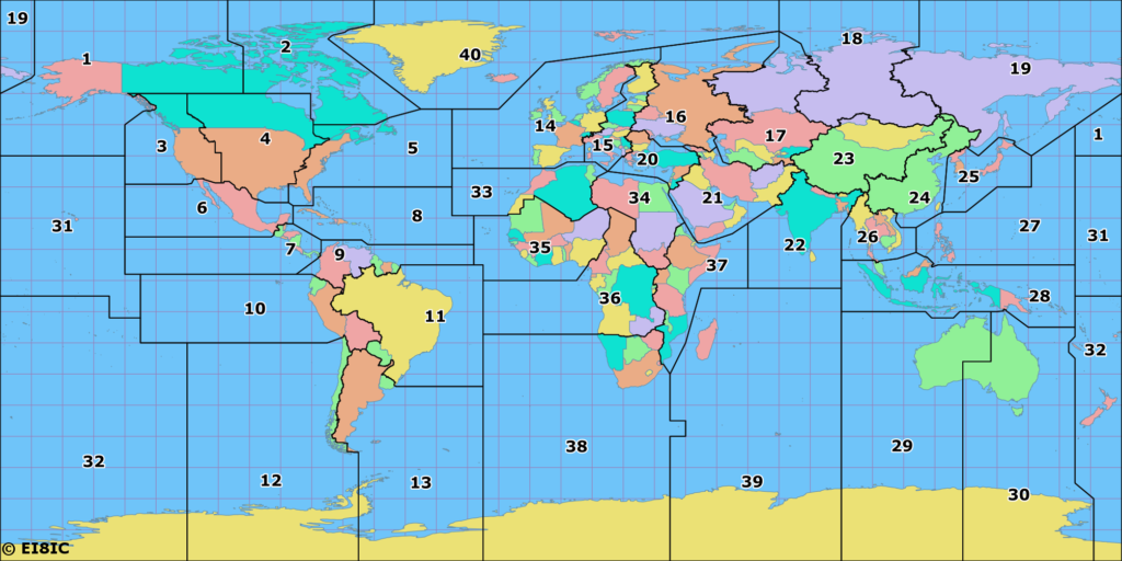 CQ ZONES MAP